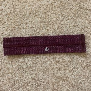 Purple patterned Lululemon headband